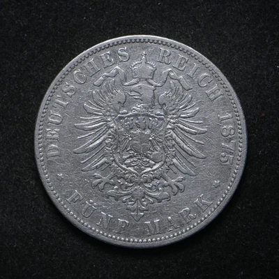1875-J Germany 5 Mark (cn15882) - Image 1 of 2
