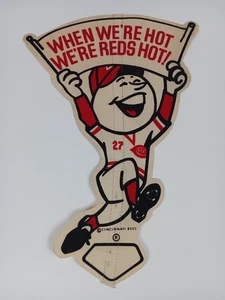 Banderín vintage de los Rojos de Cincinnati cuando estamos calientes ¡estamos rojos calientes! Big Red Machine  - Imagen 1 de 12