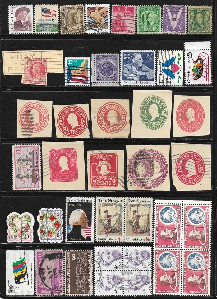 United States USA Stamp Packet Lot of 40 off paper Stamps US Collection used - Image 1 of 1