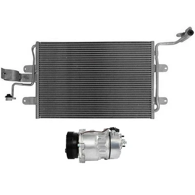 Aluminum AC Condenser & AC Compressor Cooling Kit For 2000-2006 Audi TT Quattro Foto 1 de 4