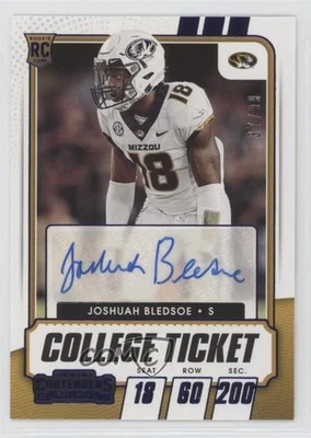 2021 Contenders Draft Picks College Game Ticket Blue /99 Joshuah Bledsoe Auto - Image 1 of 2