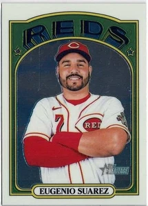 Topps Heritage 2021 cromo #404 Eugenio Suarex Cincinnati Reds 854/999 - Imagen 1 de 1