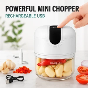 Electric Garlic Grinder Chopper Press Masher Vegetable Food Fruit Meat Crusher - Picture 1 of 24