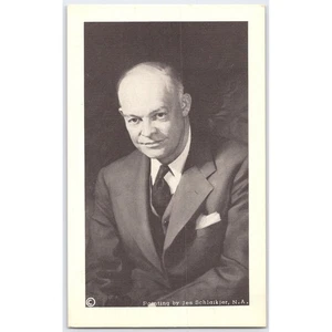 Postcard of Dwight D. Eisenhower Portrait by Jes Schlaikjer - Picture 1 of 3