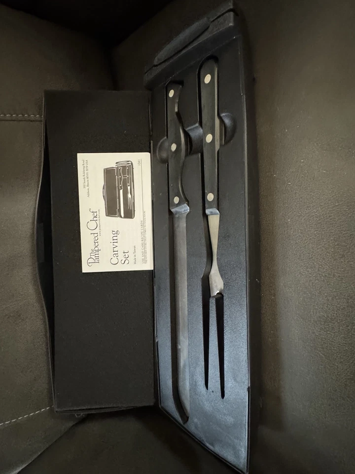 Pampered Chef Carving Set with Knife and Fork - Image 1 of 1