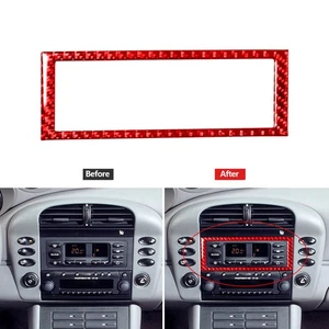 Red Carbon Fiber AC Surround Panel Cover Trim For Porsche Boxster / 996 1998-04 - Picture 1 of 12