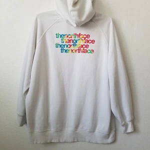 The North Face Womens XXL Graphic Injection Pullover Hoodie Sweatshirt White - Picture 1 of 10