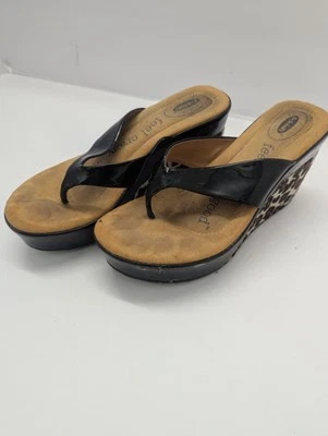 Sandálias anabela com estampa de animais Dr. Scholl's. Tamanho 6,5 - Imagem 1 de 4