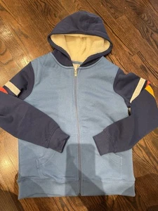 Hanna Andersson Boys Navy Blue Sherpa Hoodie Size 150/Size 12 NWOT - Picture 1 of 6
