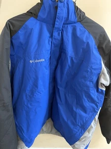 Columbia Sportswear Men’s Size XL RN69724 Winter Coat Blue Black NWOT - Picture 1 of 9