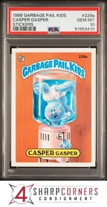 1986 GARBAGE PAIL KIDS STICKERS #228a CASPER GASPER SERIES 6 PSA 10 - Picture 1 of 3