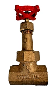 STOCKHAM B-105 Bronze Gate Valve 1/2" NPT Thread 125-SWP / 200-WOG, Union Bonnet - Picture 1 of 11