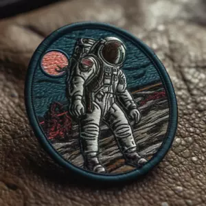 Space Astronaut Aufnäher Aufbügeln Applikation Weltraumabzeichen Mond & Sterne Komet Shuttle - Bild 1 von 12