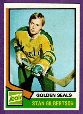 1974-75 Topps Hockey #223 Stan Gilbertson California Golden Seals - EX++/NrMt - Image 1 of 2