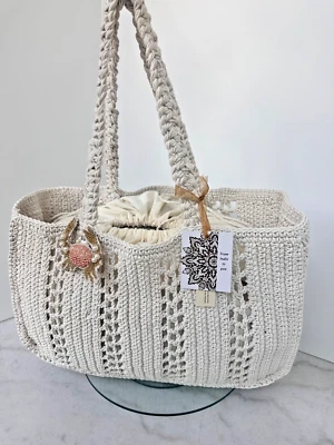 Crochet Lobster Beach Bag Satchel Purse - Image 1 of 4