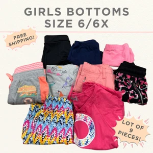 Lot of 9 Girls Size 6 Bottoms – Shorts, Leggings, Sweatpants Cat & Jack - Picture 1 of 11