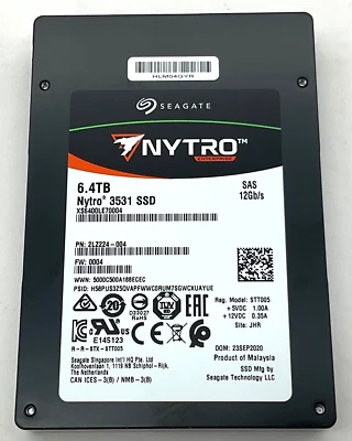 Seagate Nytro 3531 6.4TB Enterprise SSD 2200MB/s 2.5" SAS eTLC XS6400LE70004 NOB - Image 1 of 4