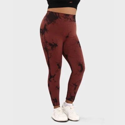 Tie Dye Sin Costuras Talla Grande Para Mujer Leggings Push Up Yoga Pantalones Ropa L-3XL Foto 1 de 4