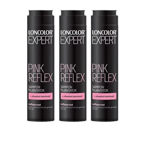 Loncolor Expert Pink Reflex Keratin Shampoo Soft Pastel Tones 250ml 3-Pack - Picture 1 of 3