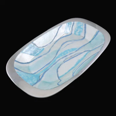 A. Michelsen. Large Sterling Silver Tray with Enamel - Inger Hanmann #IH1. 1981 - Image 1 of 4