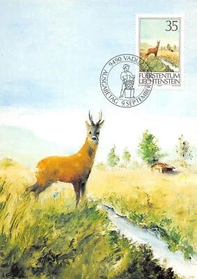 Card Maximum FDC Liechtenstein Hunting 1986 September Mk 68 n3 - Image 1 of 2