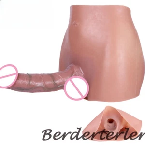 9.65'' Large Hollow Pants Silicone Wearable Penis Sleeve For Men Enlargement - Picture 1 of 32