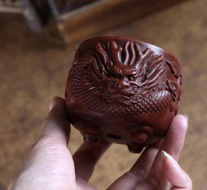 Mini 7cm very rare shape " 竜鉢 " dragon Traditional Tokoname bonsai pot Japan - Picture 1 of 16