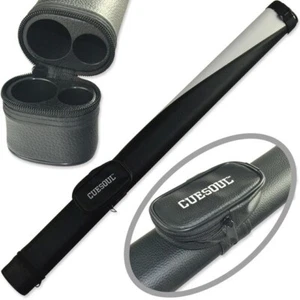 CUESOUL Professional 1x1 Hard Pool Cue Case White&Black -Holds1 butt and 1 shaft - Picture 1 of 9