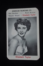 MAPLE LEAF GUM INTERNATIONAL 1958  CARD ELIZABETH TAYLOR