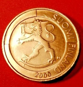 * Finland * 1 Markka *  2000  * Aluminum-Bronze * VERY RARE * UNC -coin ** - Picture 1 of 2