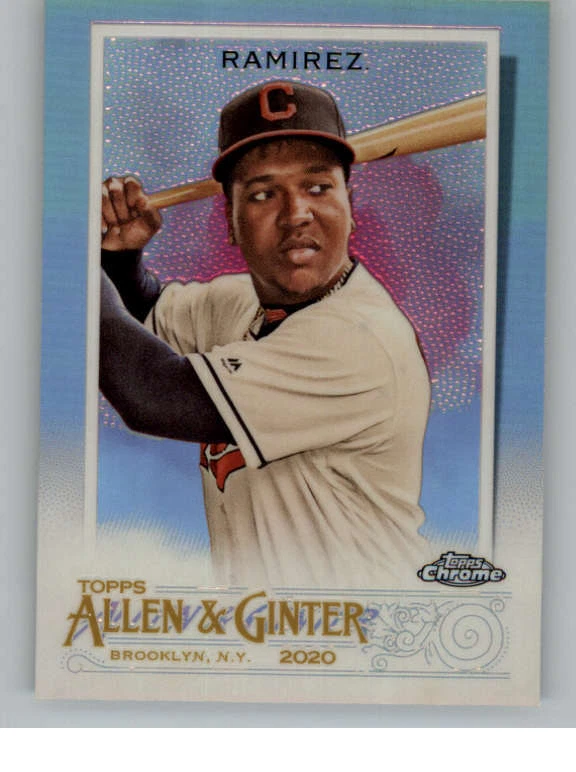 2020 Topps Allen and Ginter Chrome Refractors #210 Jose Ramirez (ref 134530) - Image 1 of 2