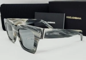 DOLCE & GABBANA grey horn/dark grey DG4413 339087 sunglasses NEW IN BOX! - Picture 1 of 13