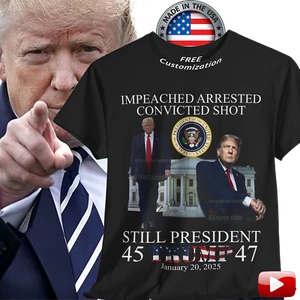 Trump Inauguration Shot Arrested Convicted President 2024 T-Shirt Punisher V1.0 - Picture 1 of 71