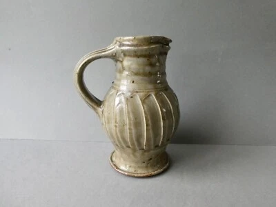 ancien pichet en grès émaillé, signé la Borne - Photo 1/4
