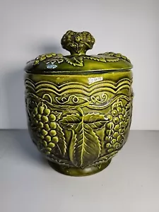 Vintage Arnel's Cookie Jar Grapes and Leaves 9" MCM - Picture 1 of 5