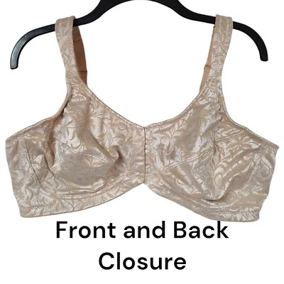 Mastectomía inalámbrica 42C Amoena 2145 diamante cierre frontal y trasero con bolsillo Foto 1 de 4