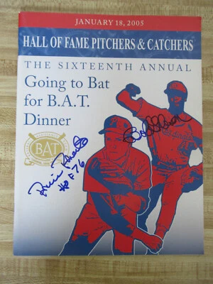 Bob Gibson / Robin Roberts Co - Signed B.A.T. Program !  Rare  Signed Item ! - Image 1 of 3