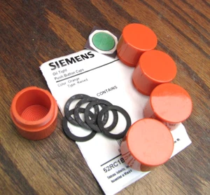 Siemens Orange raised oil tight Push Button Caps qty (5) 52RC1B8 - Picture 1 of 4