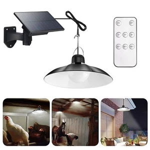 LED Pendant Lights Solar Power Indoor & Outdoor Garden Yard Shed Hanging Lamp - Picture 1 of 12