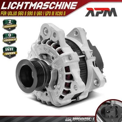 Alternatore Generatore 215A 14V Per Volvo S60 II S90 II V60 I V70 III XC90 2.0 - Immagine 1 di 4