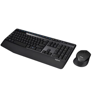 Logitech MK345 Wireless Keyboard and Mouse Combo Black 2.4 GHzUSB Receiver Black - Picture 1 of 8
