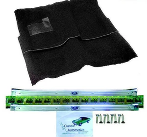 67-69 CAMARO Carpet & Sill Plates Molded Black 80/20 Loop Jute Padding ACC OER - Picture 1 of 6