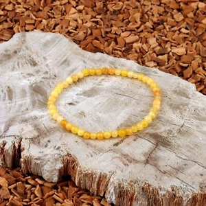 Orangencalcit Ø 4 mm Kugel Edelstein Armband flexibel und dehnbar AA-Qualität p - Bild 1 von 1