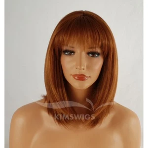 GINGER MIX WIG LADIES WOMENS RAZOR CUT STYLE SHOULDER LENGTH UK SELLER - Picture 1 of 4