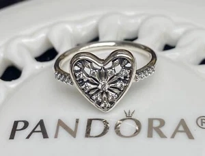 Auténtico Anillo Corazón de Invierno de Pandora #196371CZ - Imagen 1 de 6