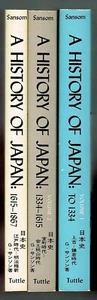 A History of Japan to 1334, 1334-1615, 1615-1867, by George Sansom 4th Printing - Imagen 1 de 10