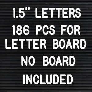 1.5 Inch Letters (No Board Included),186 Pieces Including Big Characters - Picture 1 of 12