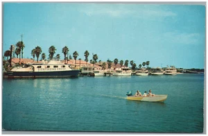Städtisches Yachtbecken Stadtdocks Daytona Strand Florida FL Chrom Postkarte - Bild 1 von 2