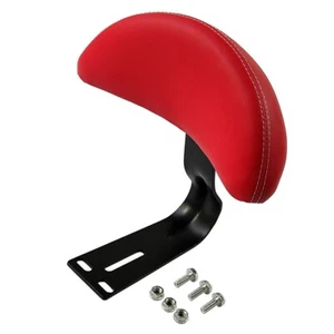 Respaldo de asiento trasero rojo scooter soporte de bicicleta sillín respaldos respaldo de cuero - Imagen 1 de 10