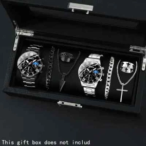 Juego de 8 relojes de pulsera de cuarzo romano para hombre de moda para negocios de diámetro redondo - Imagen 1 de 8